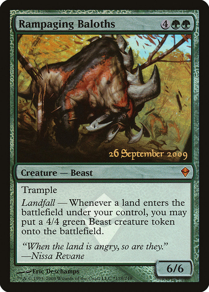 Rampaging Baloths [Zendikar Prerelease Promos] | Gamer Loot