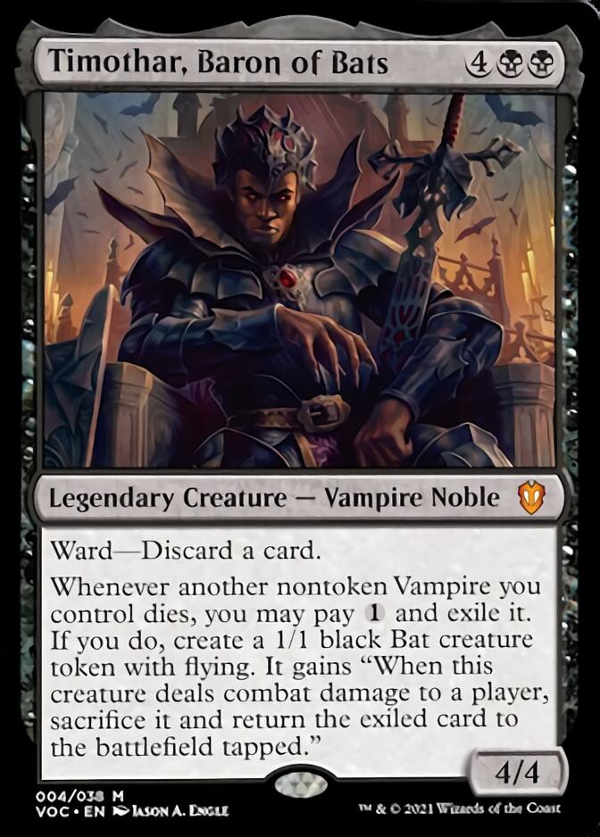 Timothar, Baron of Bats [Innistrad: Crimson Vow Commander] | Gamer Loot