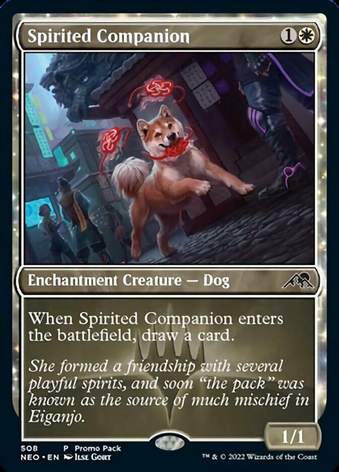 Spirited Companion (Promo Pack) [Kamigawa: Neon Dynasty Promos] | Gamer Loot