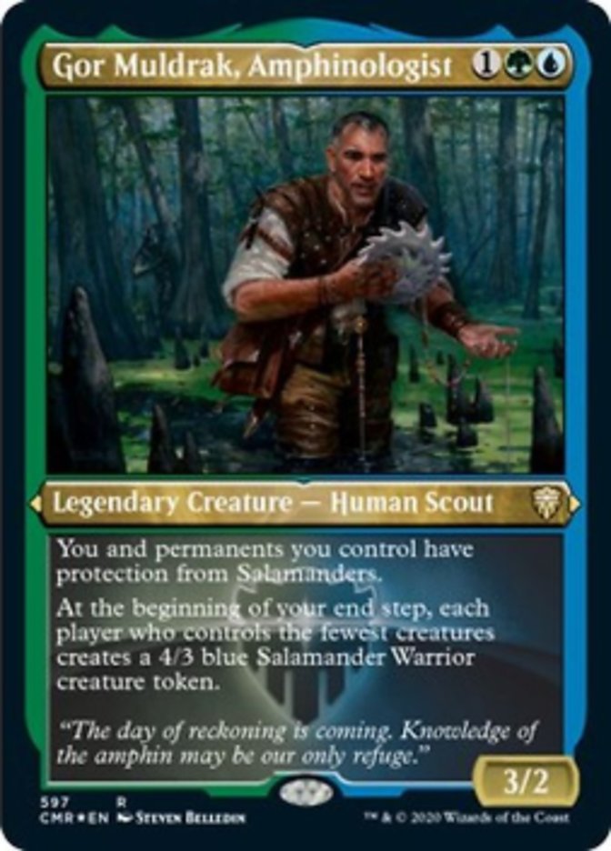 Gor Muldrak, Amphinologist (Etched) [Commander Legends] | Gamer Loot