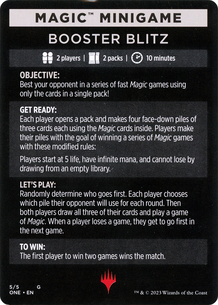 Booster Blitz (Magic Minigame) [Phyrexia: All Will Be One Minigame] | Gamer Loot