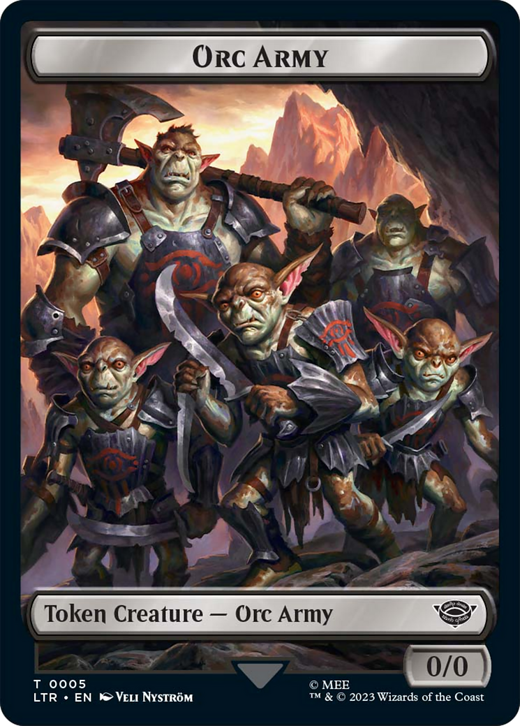 Orc Army (06) // Orc Army (05) Double-Sided Token [The Lord of the Rings: Tales of Middle-Earth Tokens] | Gamer Loot