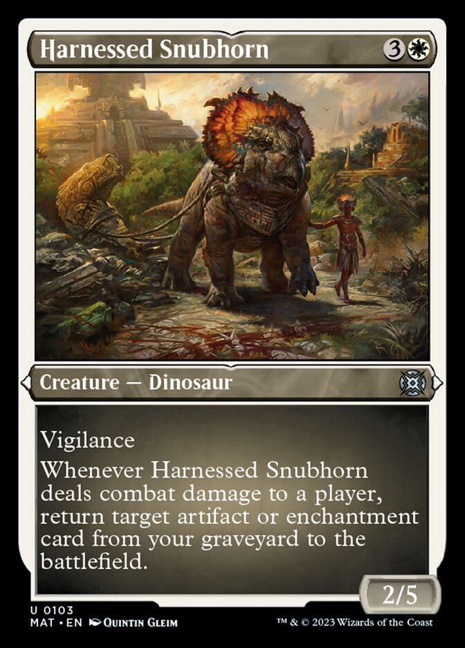 Harnessed Snubhorn (Foil Etched) [March of the Machine: The Aftermath] | Gamer Loot