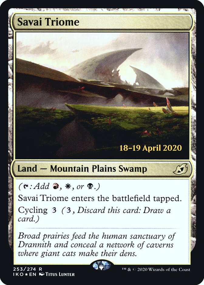 Savai Triome  [Ikoria: Lair of Behemoths Prerelease Promos] | Gamer Loot