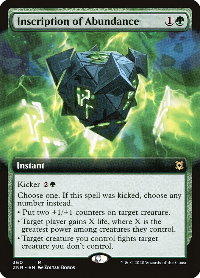 Inscription of Abundance (Extended) [Zendikar Rising] | Gamer Loot