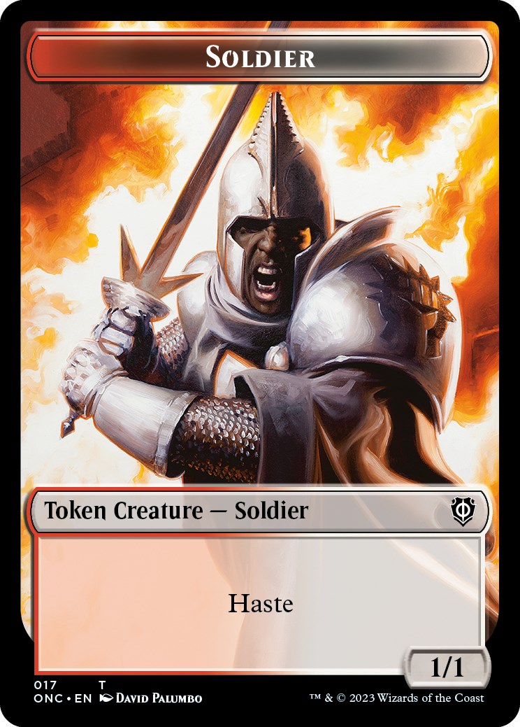 Soldier (017) // Eldrazi Double-Sided Token [Phyrexia: All Will Be One Commander Tokens] | Gamer Loot