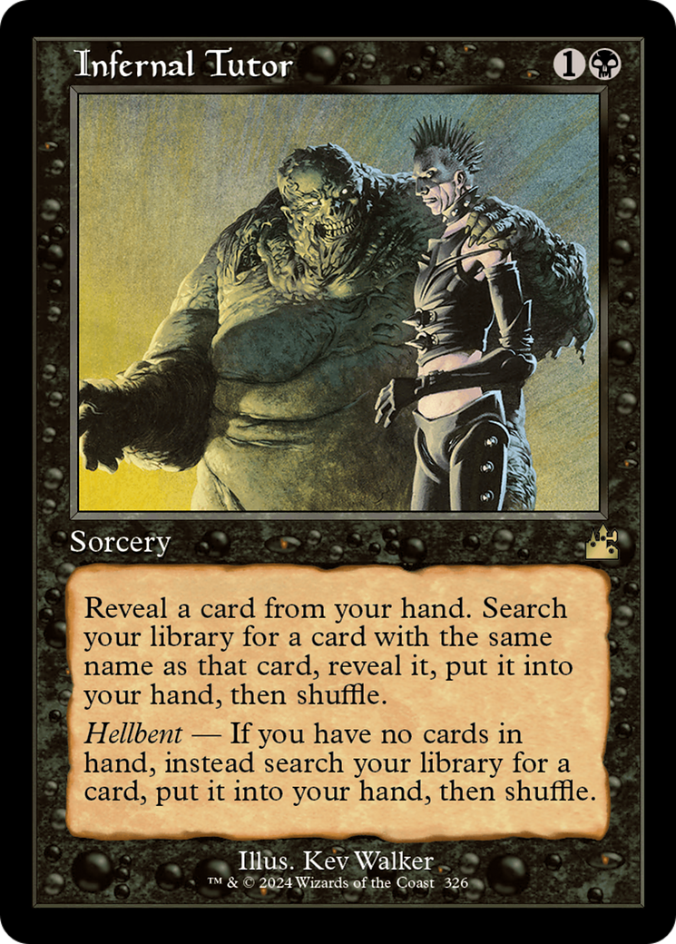 Infernal Tutor (Retro Frame) [Ravnica Remastered] | Gamer Loot