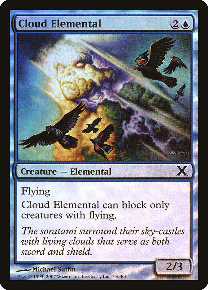 Cloud Elemental (Premium Foil) [Tenth Edition] | Gamer Loot