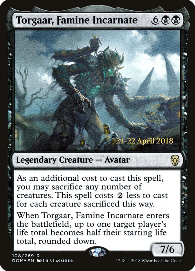 Torgaar, Famine Incarnate  [Dominaria Prerelease Promos] | Gamer Loot