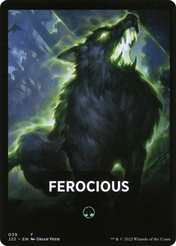 Ferocious Theme Card [Jumpstart 2022 Front Cards] | Gamer Loot