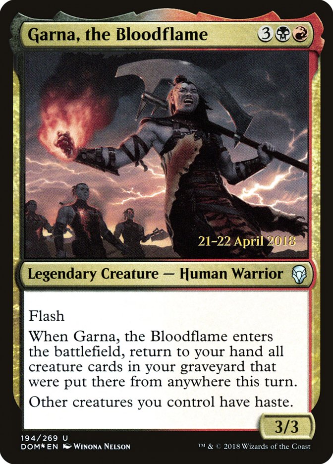 Garna, the Bloodflame  [Dominaria Prerelease Promos] | Gamer Loot