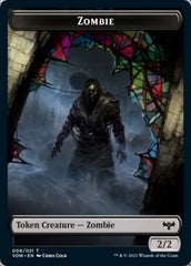 Zombie (008) // Vampire (016) Double-sided Token [Innistrad: Crimson Vow Tokens] | Gamer Loot