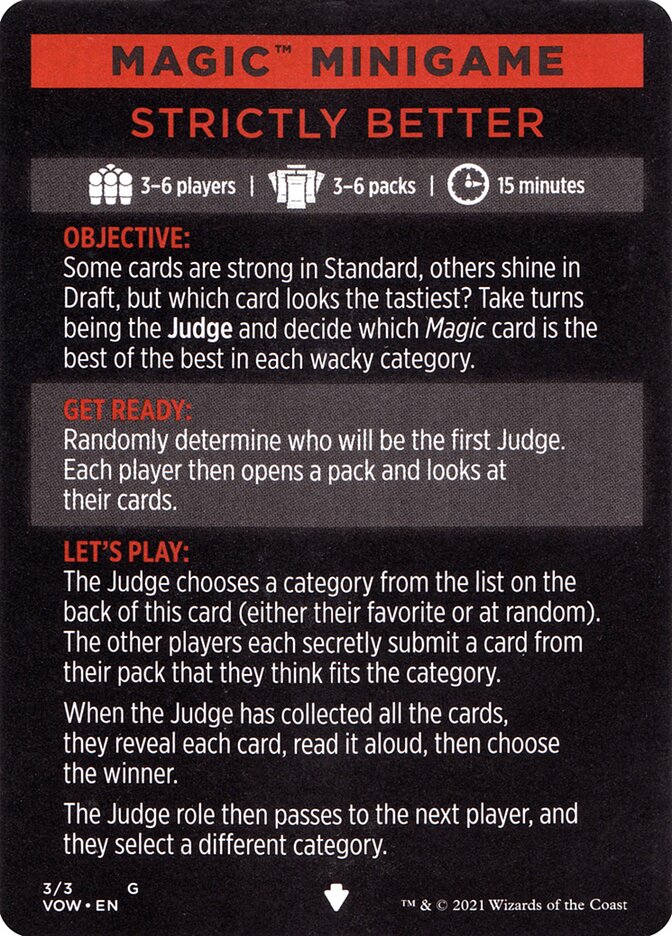 Strictly Better (Magic Minigame) [Innistrad: Crimson Vow Minigame] | Gamer Loot