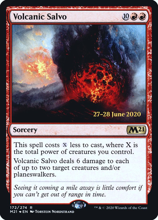 Volcanic Salvo  [Core Set 2021 Prerelease Promos] | Gamer Loot