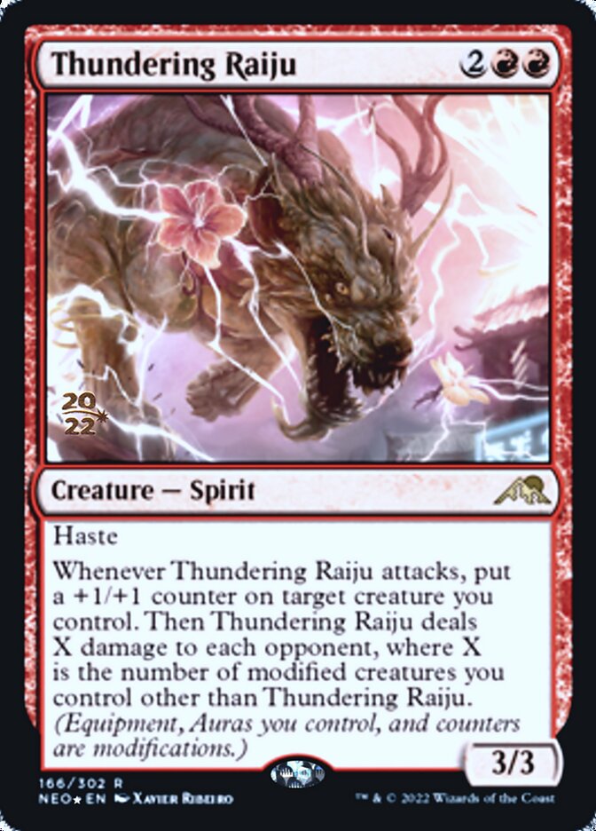 Thundering Raiju [Kamigawa: Neon Dynasty Prerelease Promos] | Gamer Loot