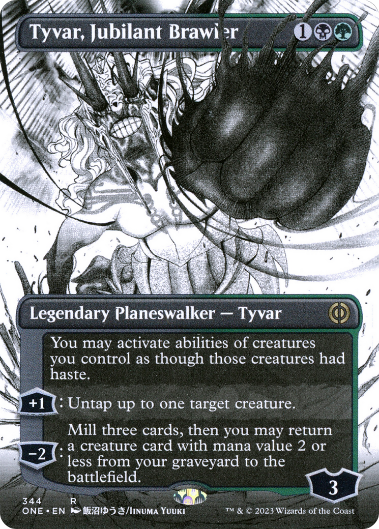 Tyvar, Jubilant Brawler (Borderless Manga) [Phyrexia: All Will Be One] | Gamer Loot