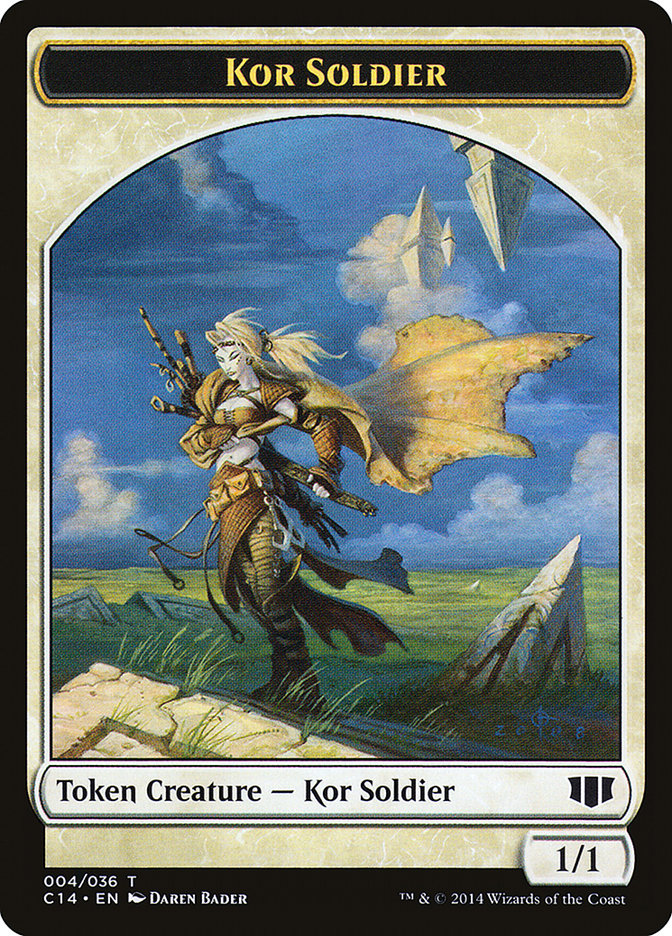 Kor Soldier // Pegasus Double-sided Token [Commander 2014 Tokens] | Gamer Loot