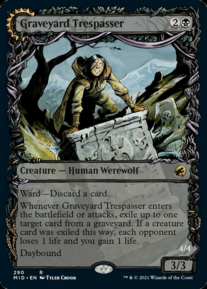 Graveyard Trespasser // Graveyard Glutton (Showcase Equinox) [Innistrad: Midnight Hunt] | Gamer Loot