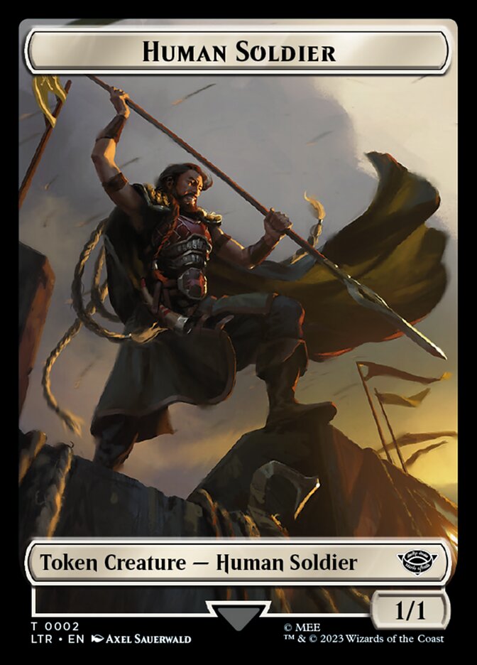 Human Soldier Token (02) [The Lord of the Rings: Tales of Middle-Earth Tokens] | Gamer Loot
