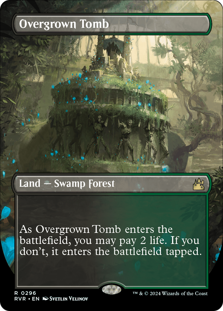 Overgrown Tomb (Borderless) [Ravnica Remastered] | Gamer Loot