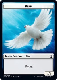 Bird // Spirit Double-sided Token [Kaldheim Commander Tokens] | Gamer Loot