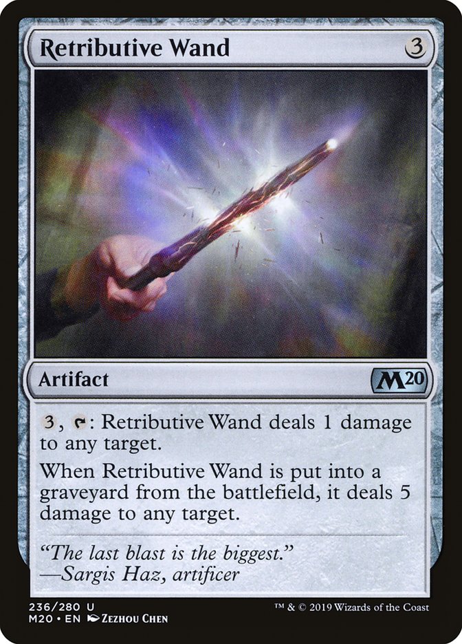 Retributive Wand [Core Set 2020] | Gamer Loot