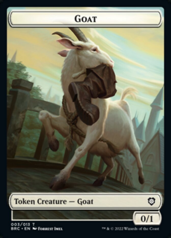 Construct (008) // Goat Double-Sided Token [The Brothers' War Commander Tokens] | Gamer Loot