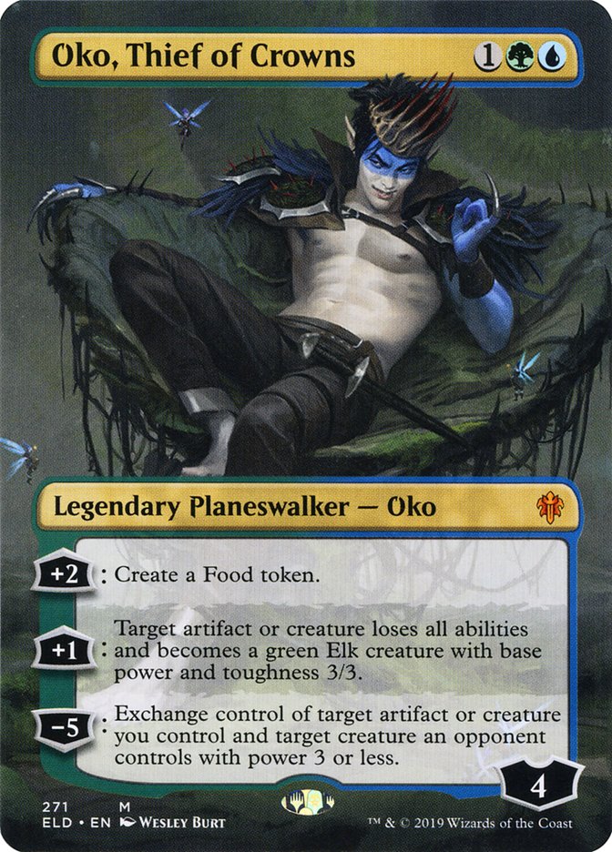 Oko, Thief of Crowns (Borderless) [Throne of Eldraine] | Gamer Loot