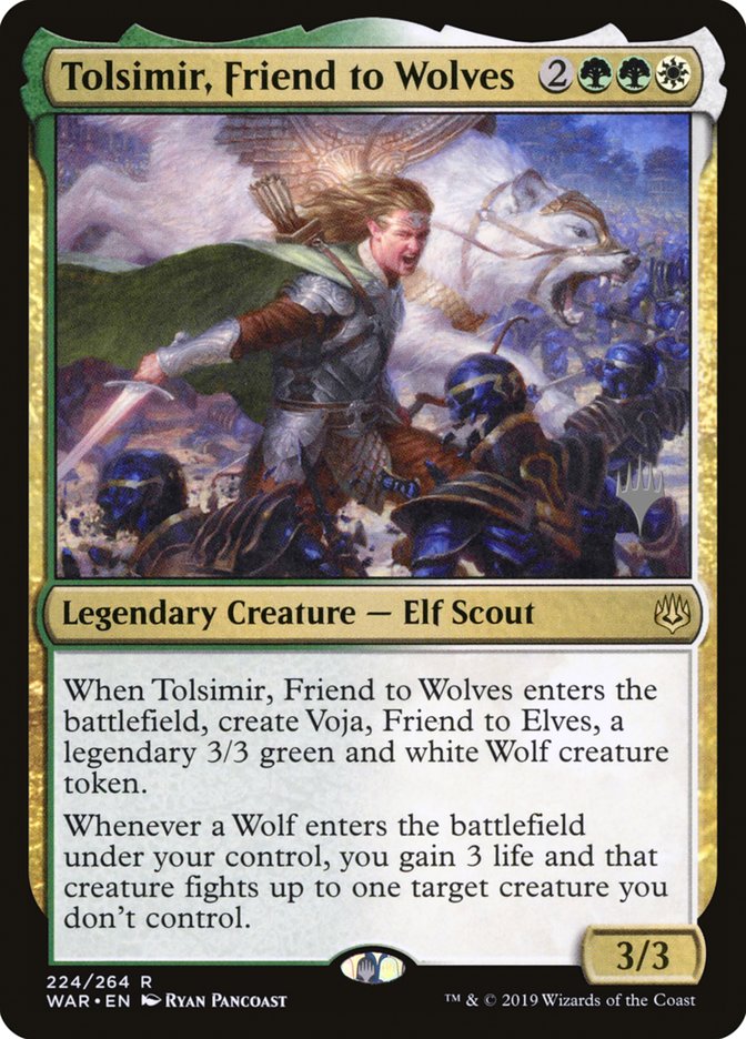 Tolsimir, Friend to Wolves (Promo Pack) [War of the Spark Promos] | Gamer Loot