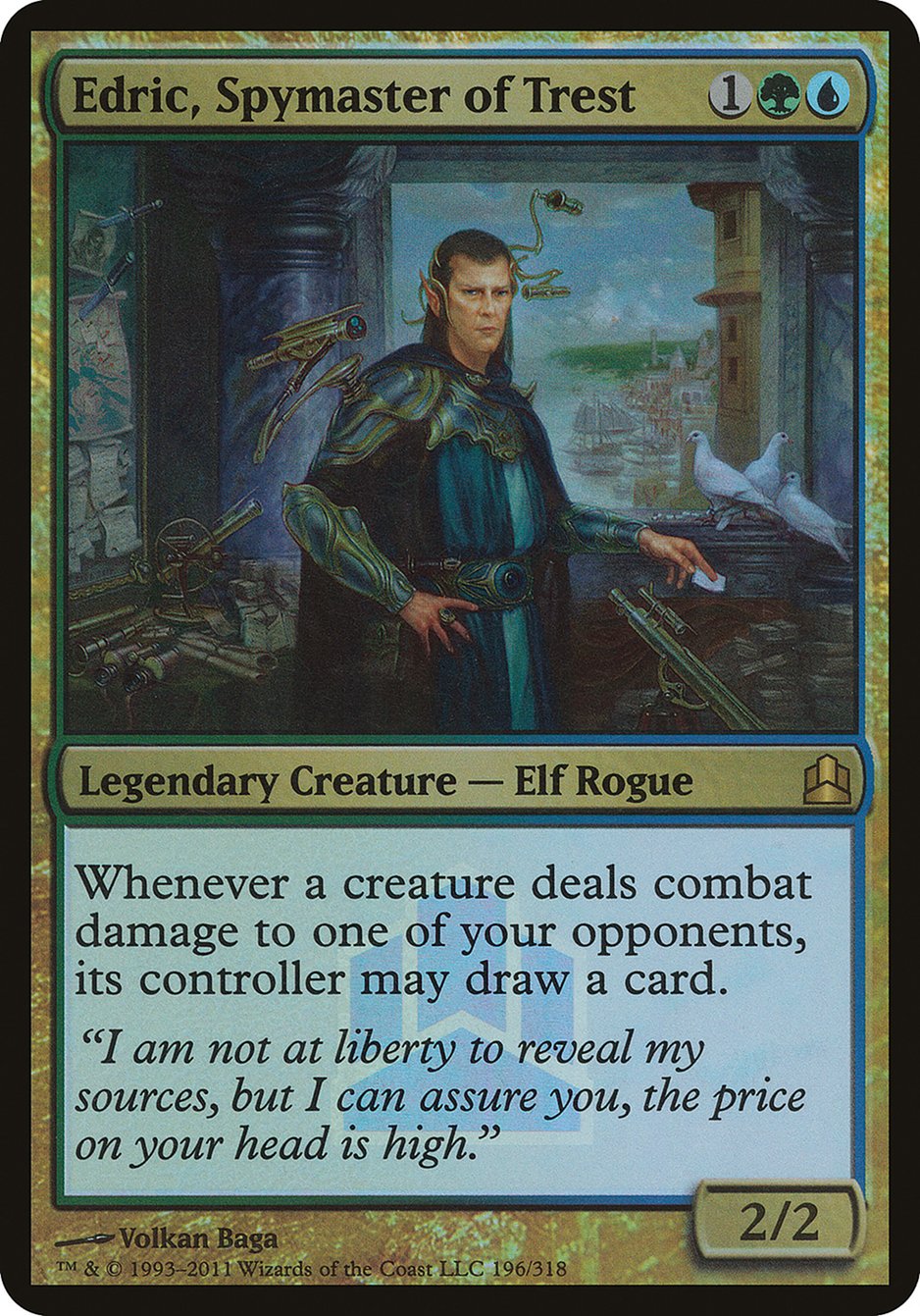 Edric, Spymaster of Trest (Launch) (Oversized) [Commander 2011 Launch Party] | Gamer Loot