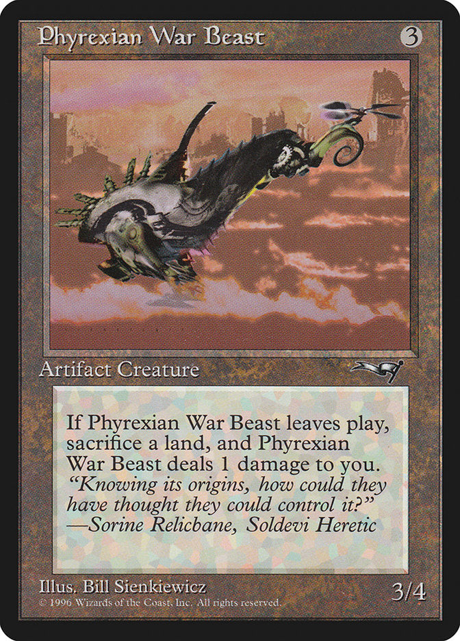 Phyrexian War Beast (Signature on Left) [Alliances] | Gamer Loot