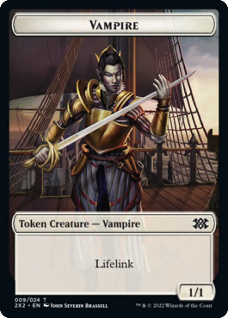 Elemental // Vampire Double-sided Token [Double Masters 2022 Tokens] | Gamer Loot