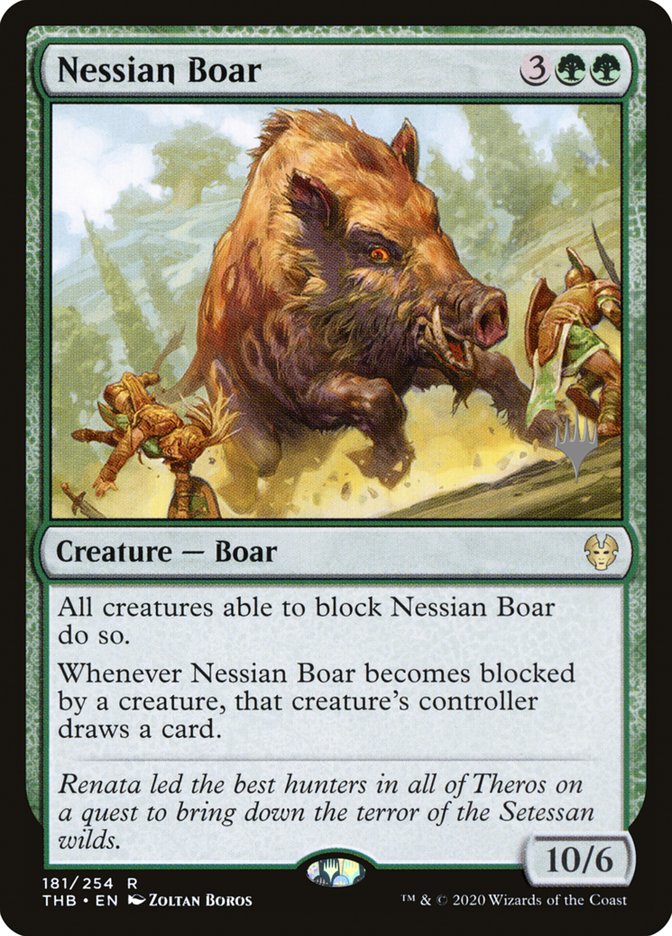 Nessian Boar (Promo Pack) [Theros Beyond Death Promos] | Gamer Loot