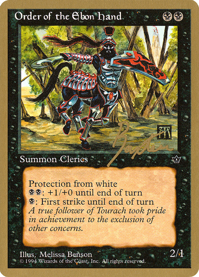 Order of the Ebon Hand (Benson) (George Baxter) [Pro Tour Collector Set] | Gamer Loot