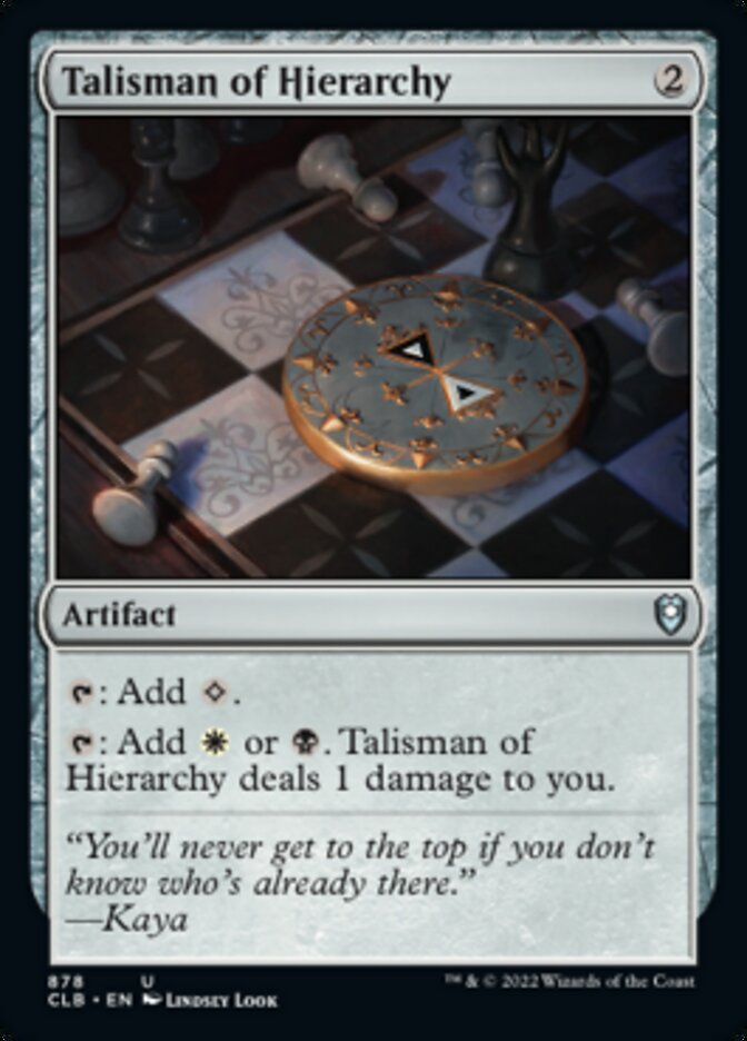 Talisman of Hierarchy [Commander Legends: Battle for Baldur's Gate] | Gamer Loot