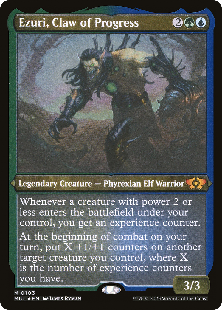 Ezuri, Claw of Progress (Foil Etched) [Multiverse Legends] | Gamer Loot