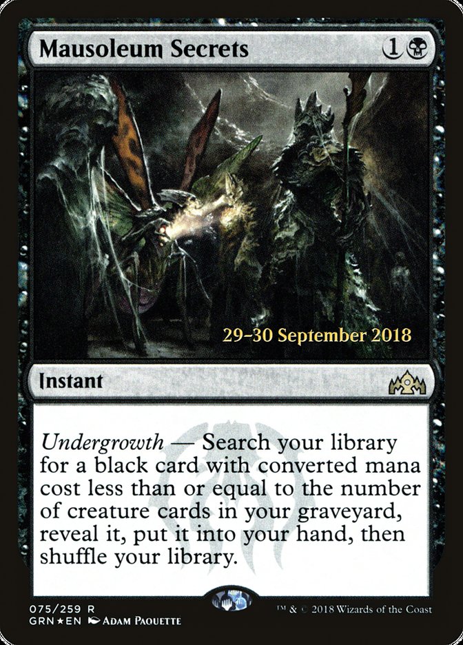 Mausoleum Secrets  [Guilds of Ravnica Prerelease Promos] | Gamer Loot