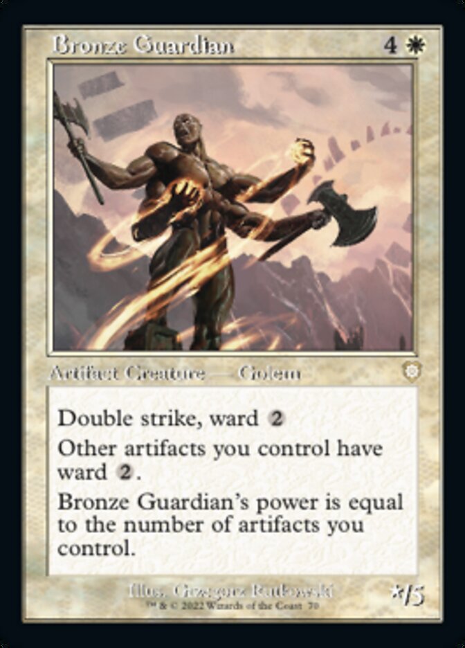 Bronze Guardian (Retro) [The Brothers' War Commander] | Gamer Loot