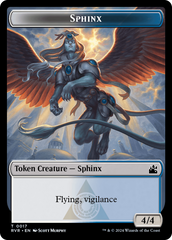 Bird // Sphinx Double-Sided Token [Ravnica Remastered Tokens] | Gamer Loot