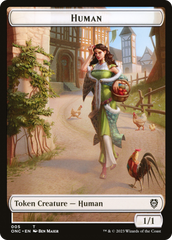 Human // Spirit Double-Sided Token [Phyrexia: All Will Be One Commander Tokens] | Gamer Loot