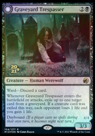 Graveyard Trespasser // Graveyard Glutton [Innistrad: Midnight Hunt Prerelease Promos] | Gamer Loot