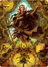 Nissa of Shadowed Boughs 2 Art Card [Zendikar Rising Art Series] | Gamer Loot