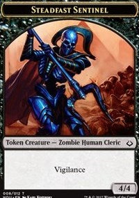 Steadfast Sentinel // Zombie Double-sided Token [Hour of Devastation Tokens] | Gamer Loot