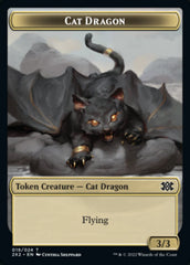 Cat Dragon // Soldier Double-sided Token [Double Masters 2022 Tokens] | Gamer Loot