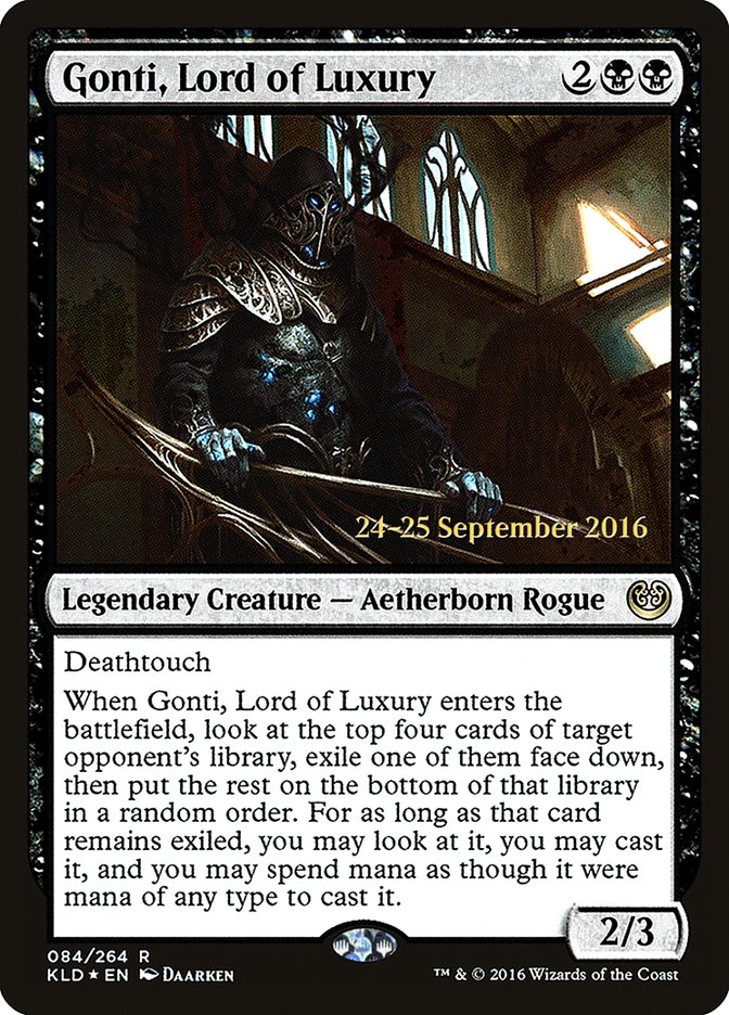 Gonti, Lord of Luxury  [Kaladesh Prerelease Promos] | Gamer Loot