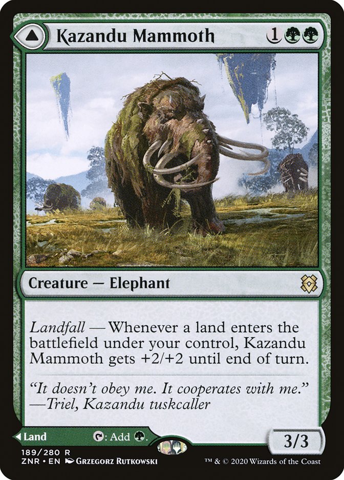 Kazandu Mammoth // Kazandu Valley [Zendikar Rising] | Gamer Loot