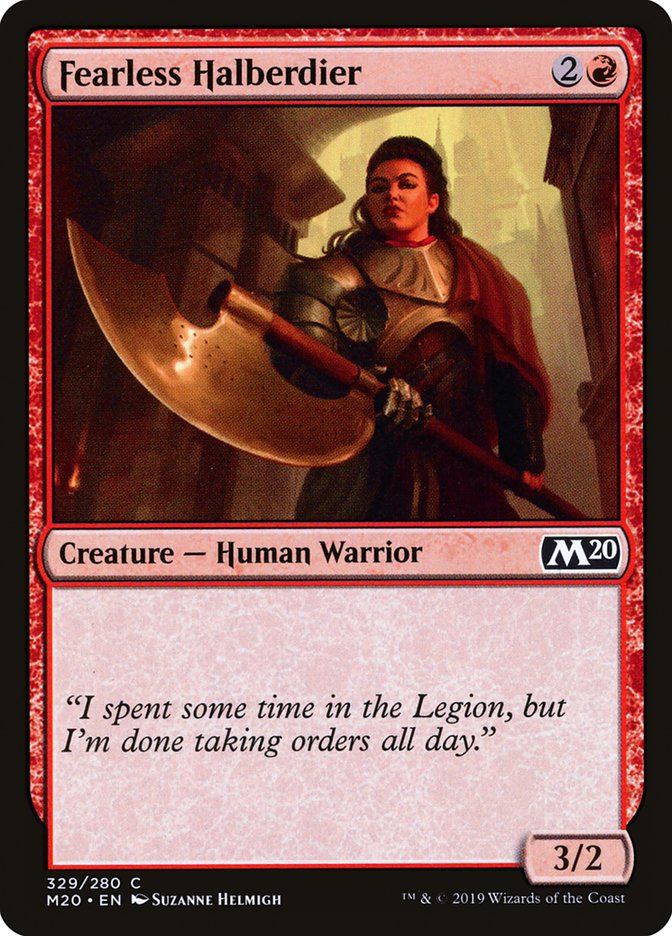 Fearless Halberdier [Core Set 2020] | Gamer Loot