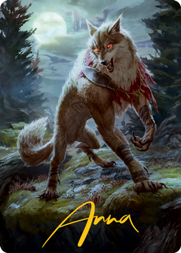 Arlinn, the Moon's Fury 1 Art Card (Gold-Stamped Signature) [Innistrad: Midnight Hunt Art Series] | Gamer Loot