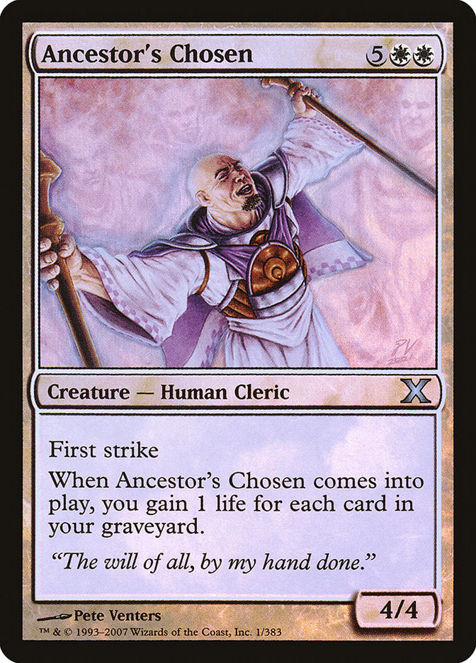 Ancestor's Chosen (Premium Foil) [Tenth Edition] | Gamer Loot