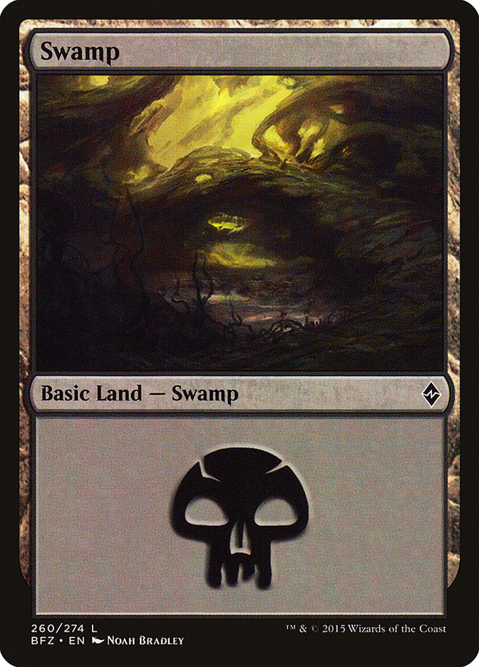 Swamp (260a) [Battle for Zendikar] | Gamer Loot